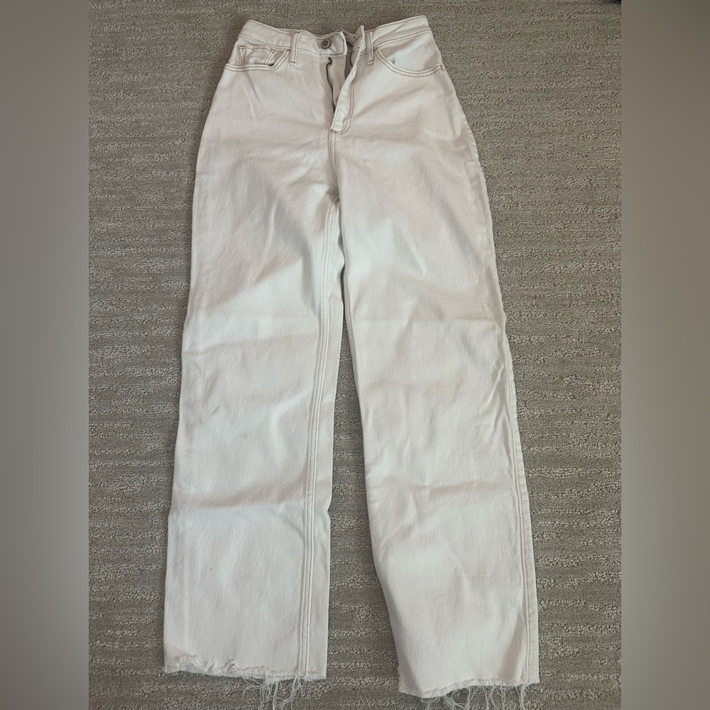 Hollister Women's Cream Flare Jeans
